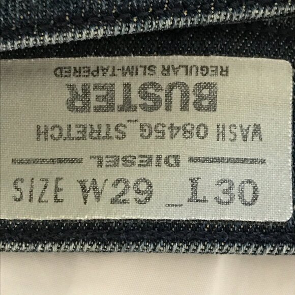 Diesel Buster Regular Slim Tapered Jeans Men 29x30 Blue Mid Rise Button Fly - Picture 4 of 14